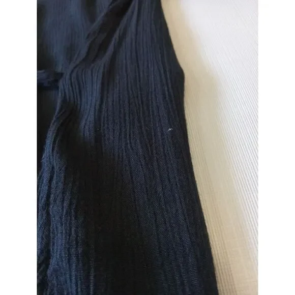 Delores Bell Vintage Black Lightweight Crinkled Fabric Maxi Dress Women's Medium - Picture 10 of 12